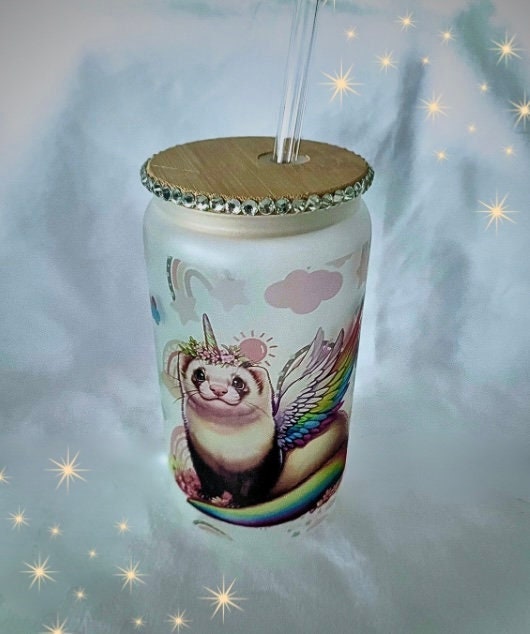Verre avec image furet