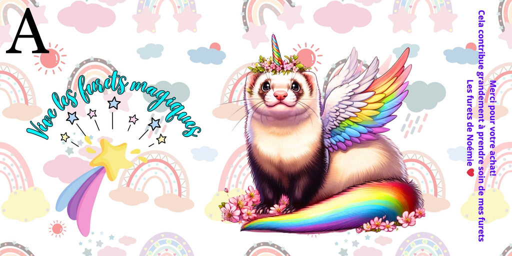 Verre avec image furet