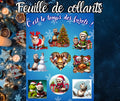 Feuille d’autocollants furets