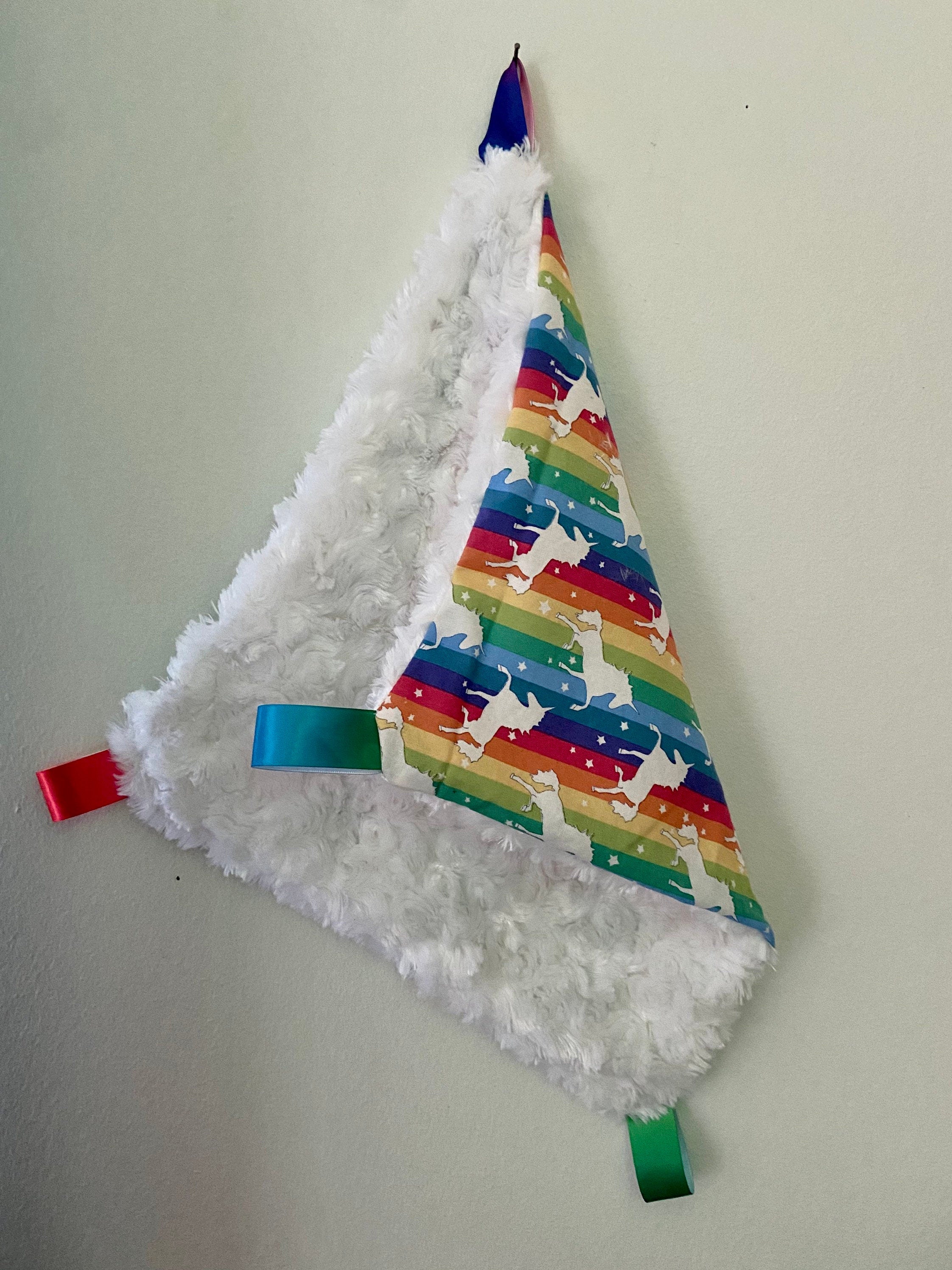 Hamac licorne arc-en-ciel blanc
