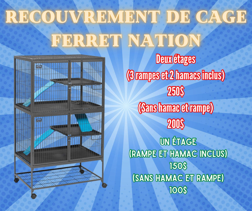 Recouvrement cage ferret nation