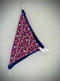 Hamac fleurs rose et bleu