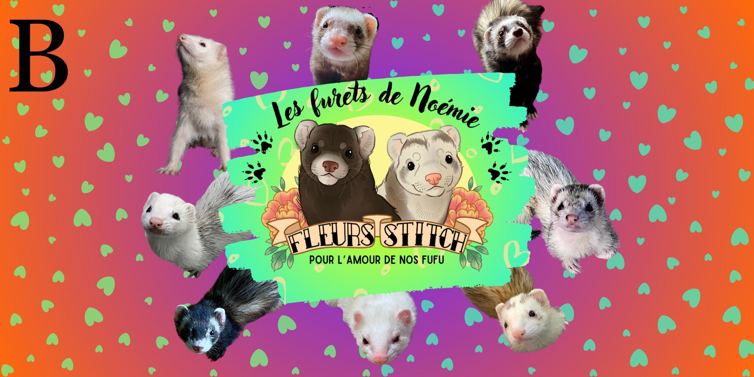 Verre avec image furet