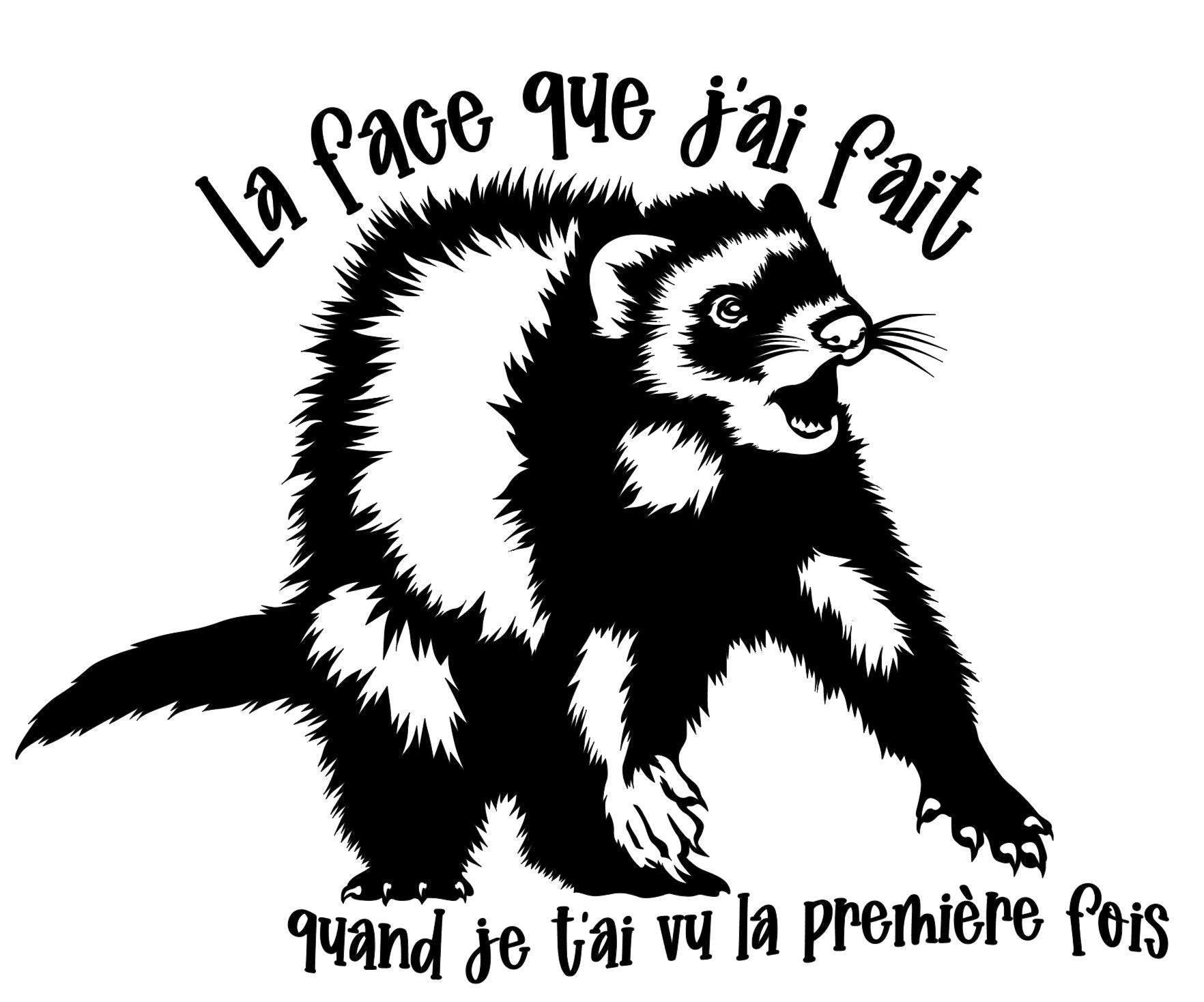 Autocollant pour auto de furets