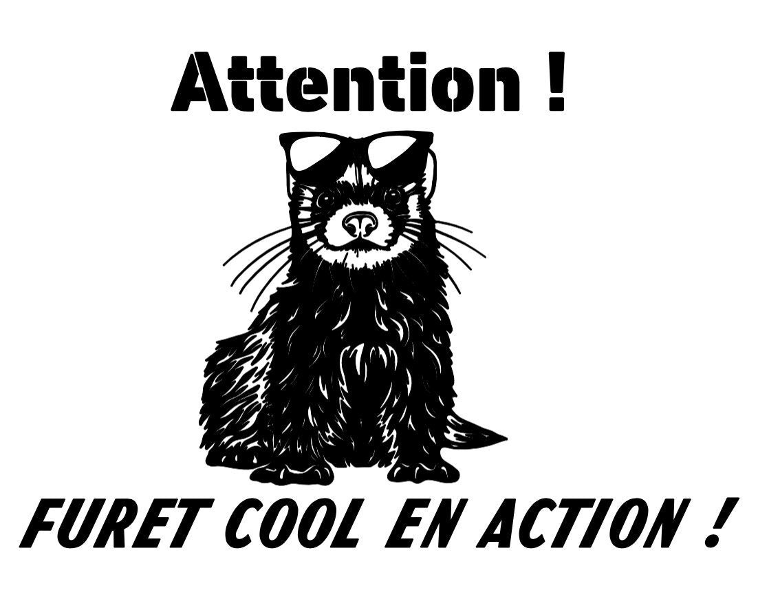 Autocollant pour auto de furets