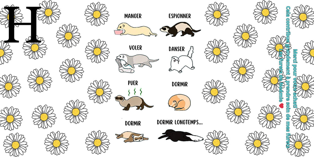 Verre avec image furet